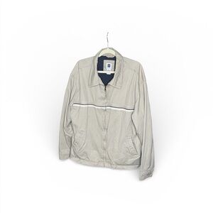 GAP Tan Jacket with Navy Logo Accent